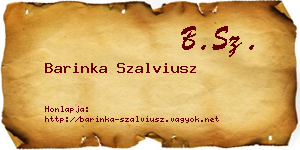 Barinka Szalviusz névjegykártya