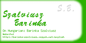 szalviusz barinka business card